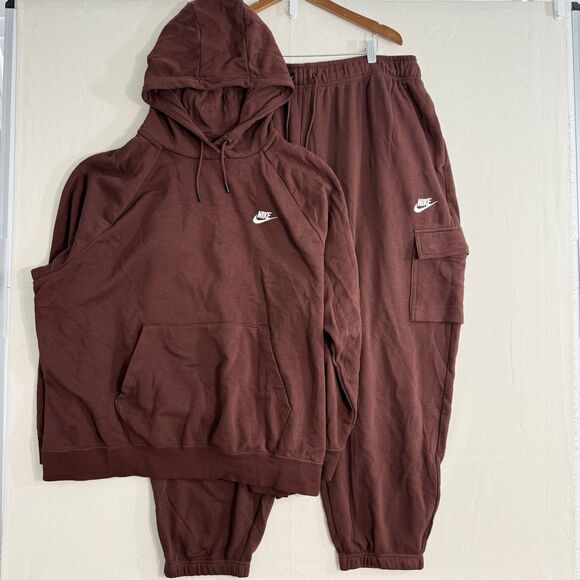 Nike Pants & Jacket Tracksuit Set Women Size 3x Dark Maroon - Picture 1 of 13